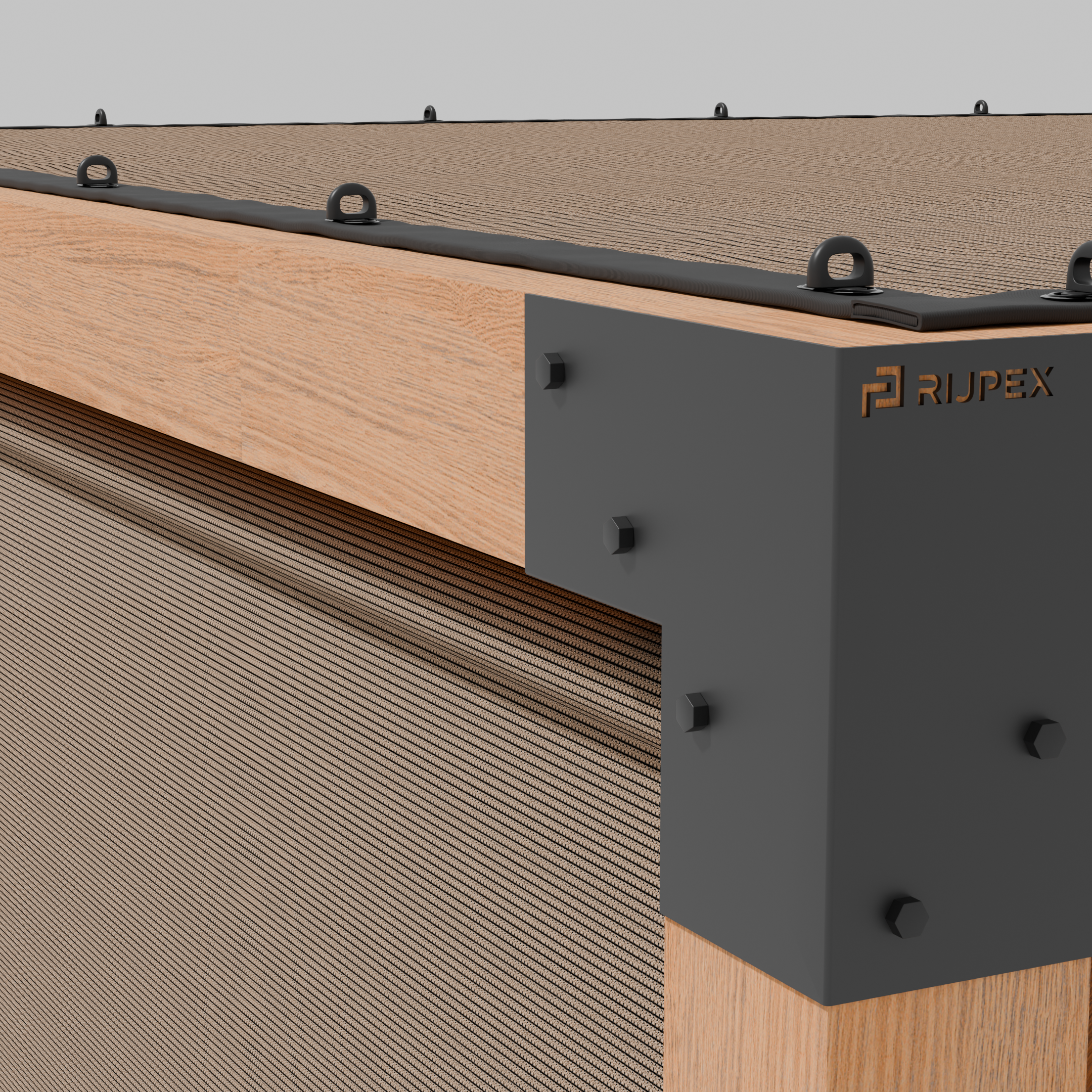 Buiten Rolgordijn HDPE – Schaduwdoek Zijwand Pergola - Rijpex