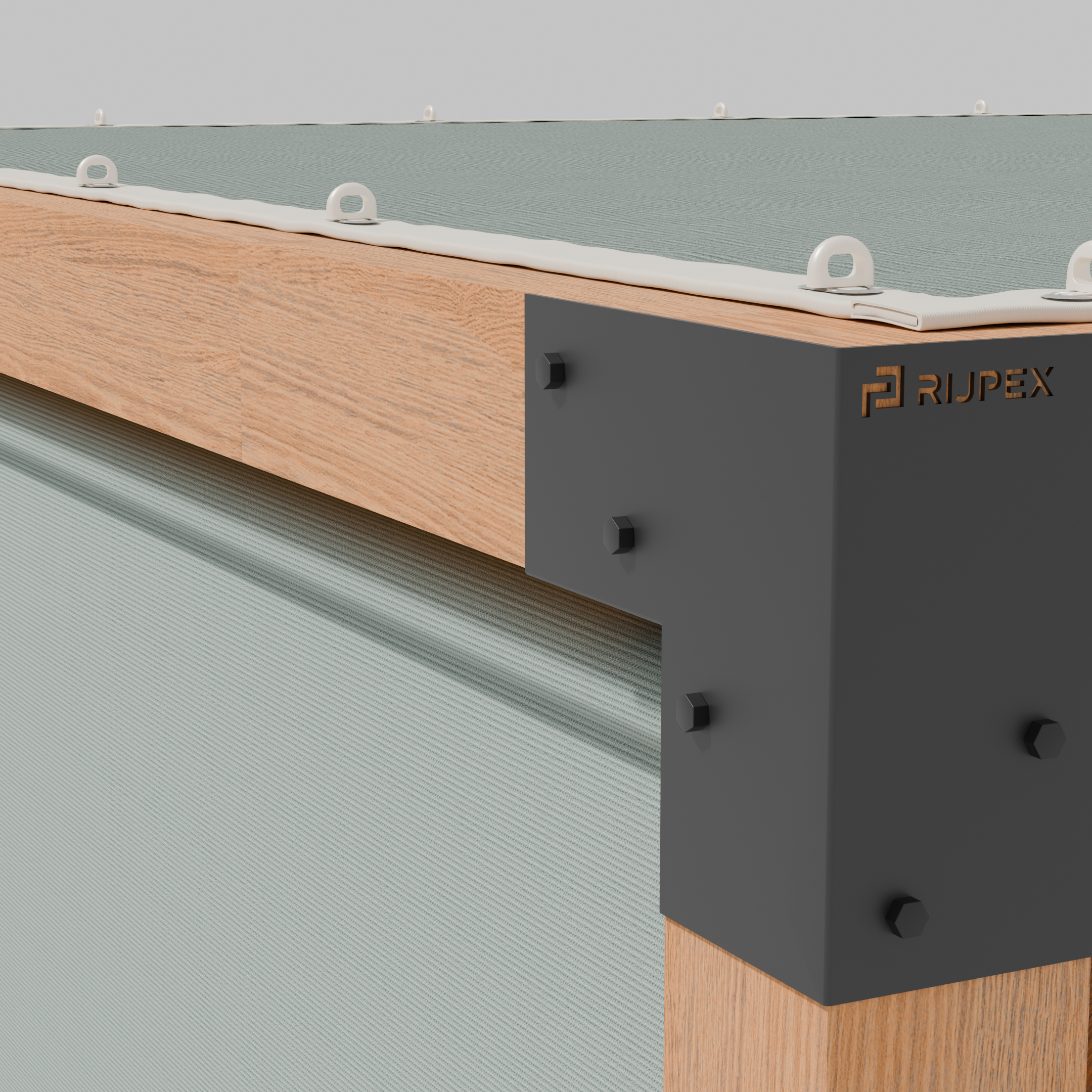 Buiten Rolgordijn HDPE – Schaduwdoek Zijwand Pergola - Rijpex