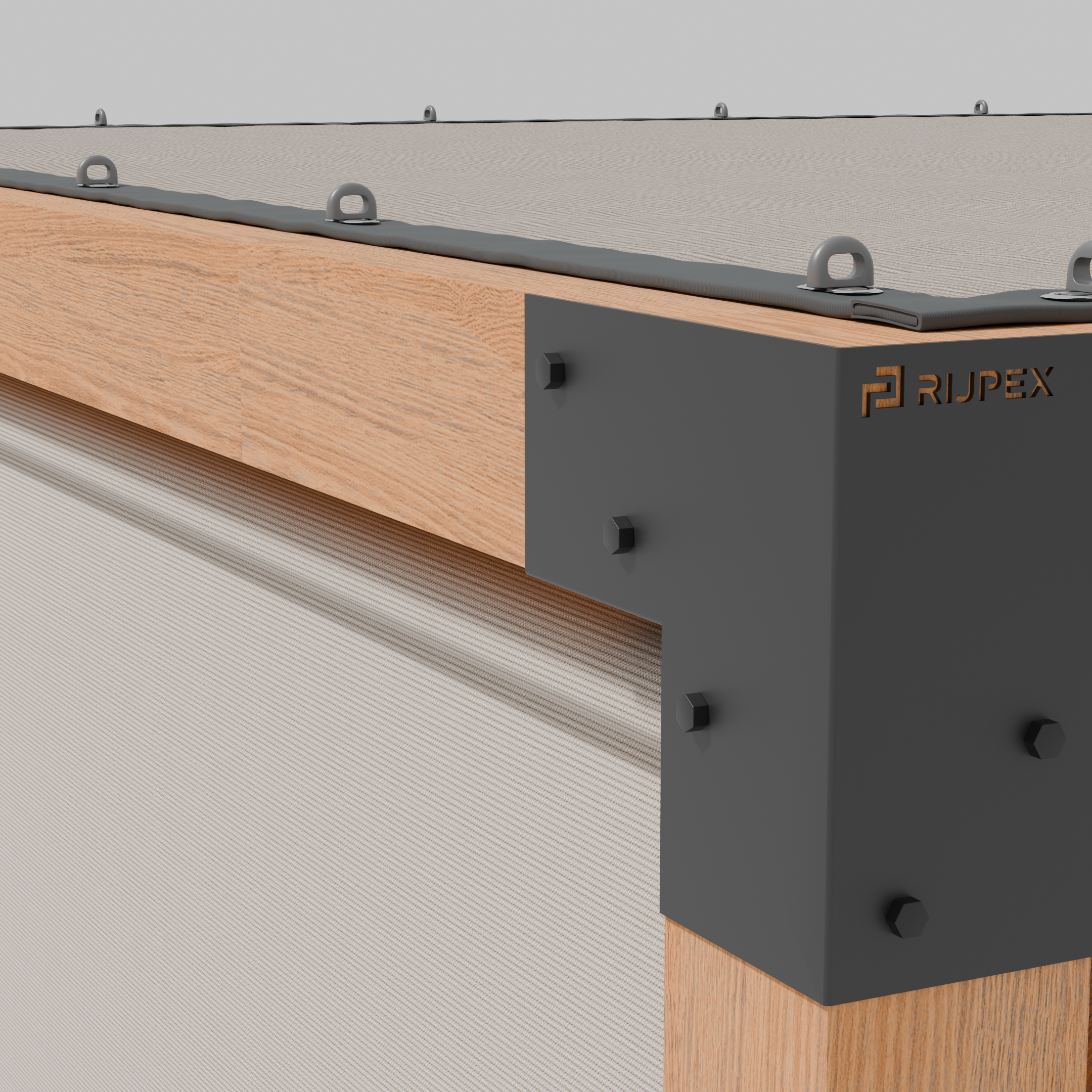 Buiten Rolgordijn HDPE – Schaduwdoek Zijwand Pergola - Rijpex