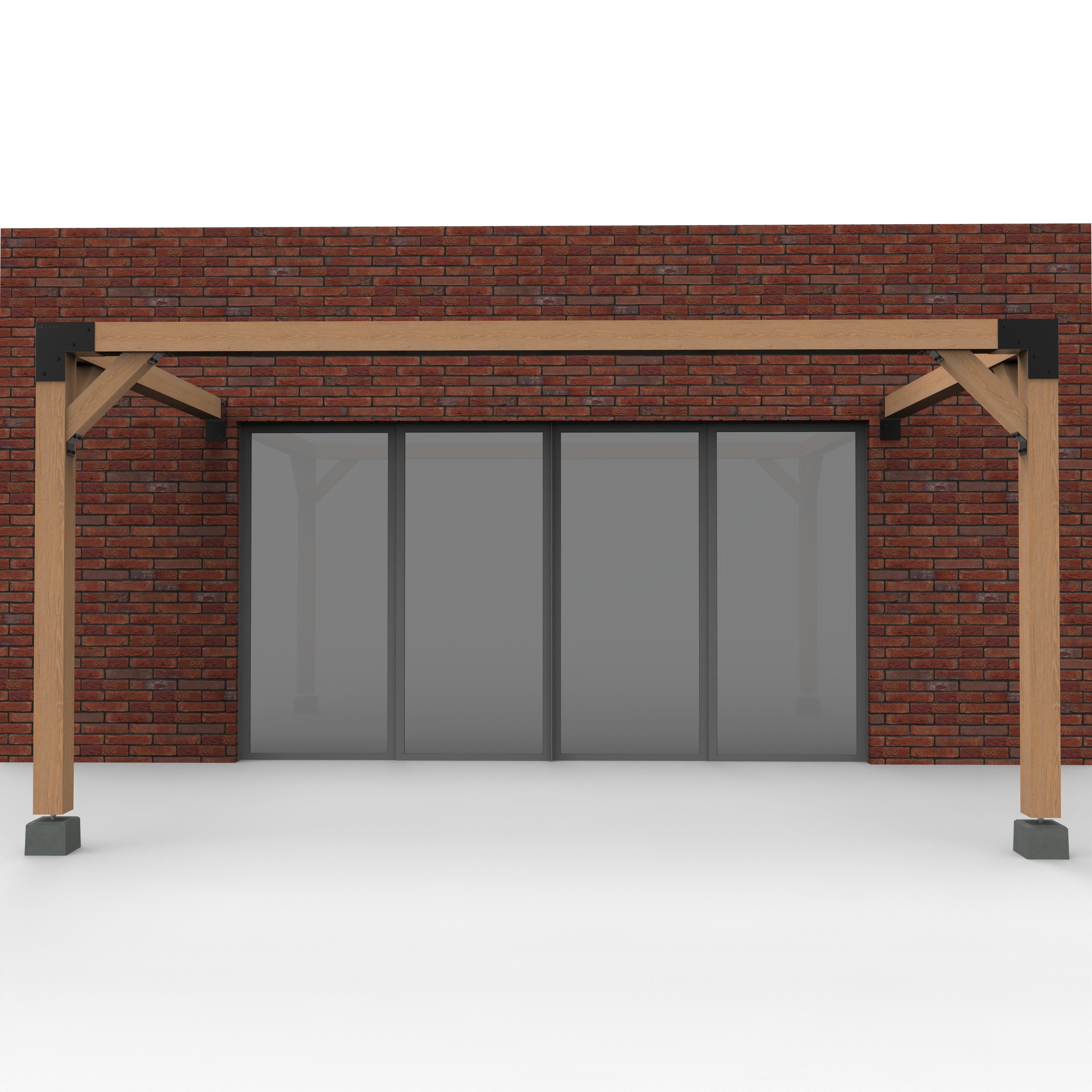Muur Pergola Hout Pakket | Paaldikte 15x15cm 12x12cm - Rijpex