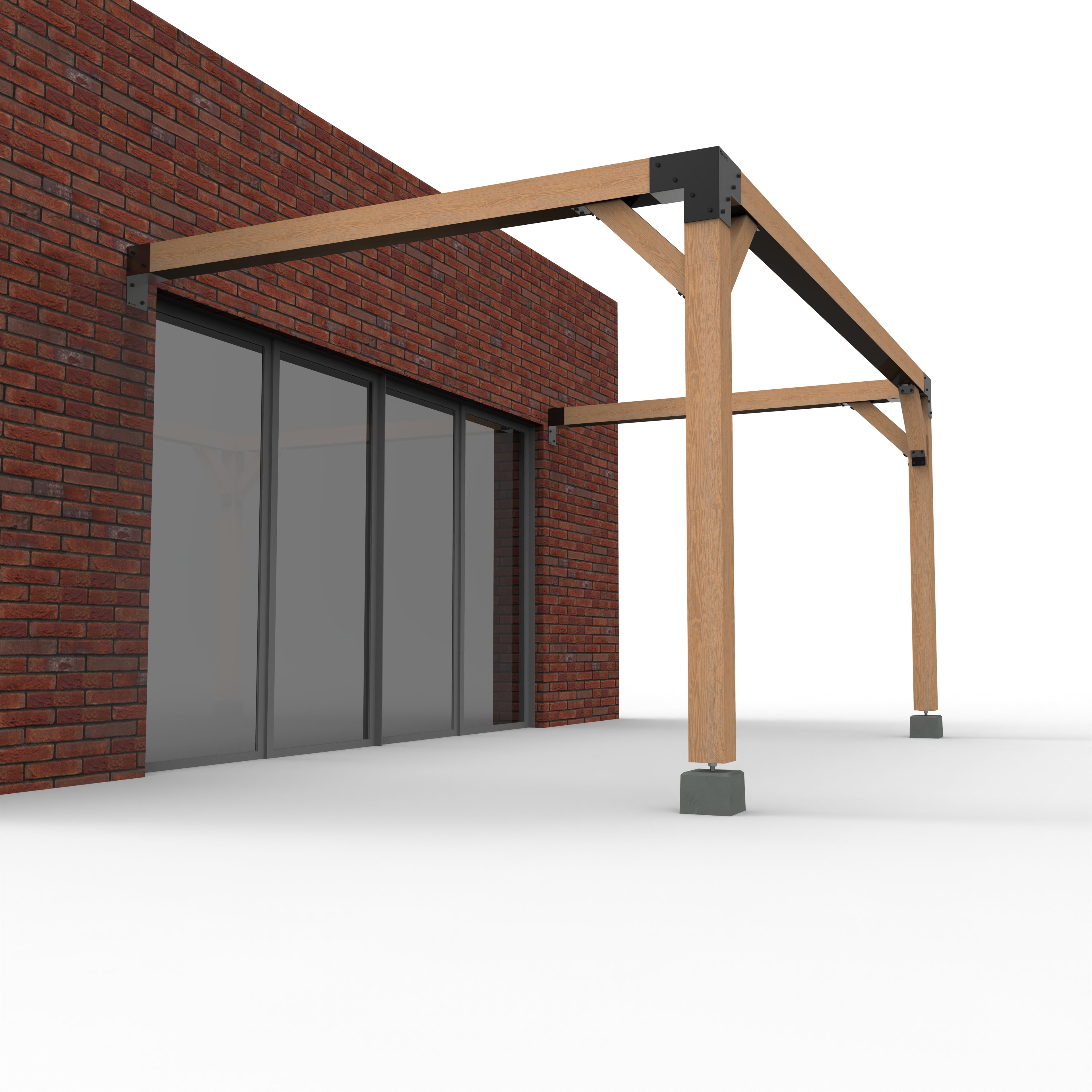 Muur Pergola Hout Pakket | Paaldikte 15x15cm 12x12cm - Rijpex