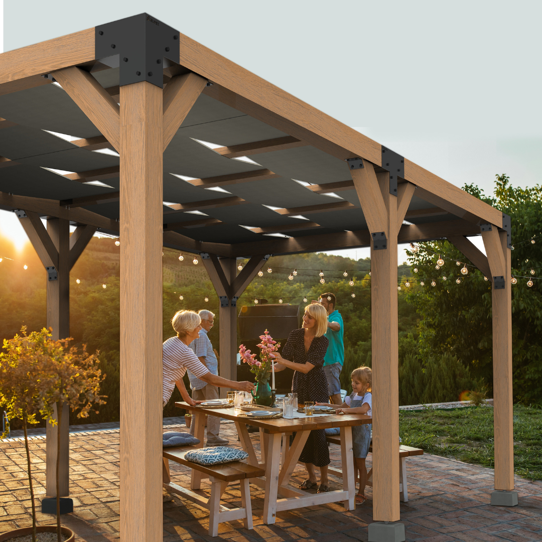 Bouw je Eigen Duurzame Douglas Houten Pergola met Onze Unieke Hoekverbindingen