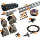 Dubbele Houten Pergola Overkapping met Schuifbare Schaduwdoeken - Rijpex