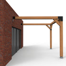 Aanbouw Pergola Hout Pakket | Tegen gevel | Schaduwdoek zonwering - Rijpex