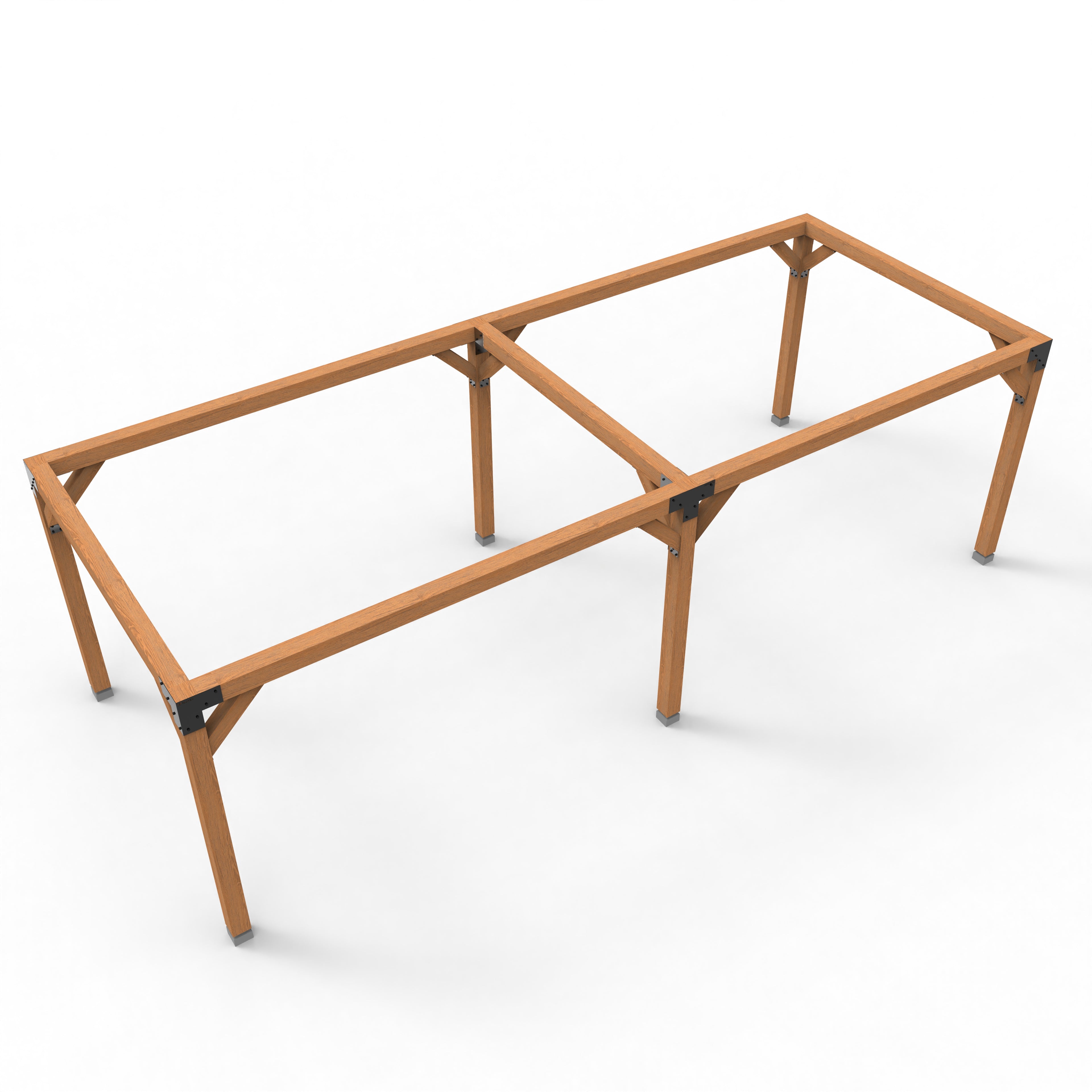 Pergola hout XL met twee schuifbare schaduwdoeken - Rijpex