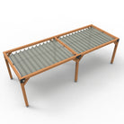 Pergola hout XL met twee schuifbare schaduwdoeken - Rijpex