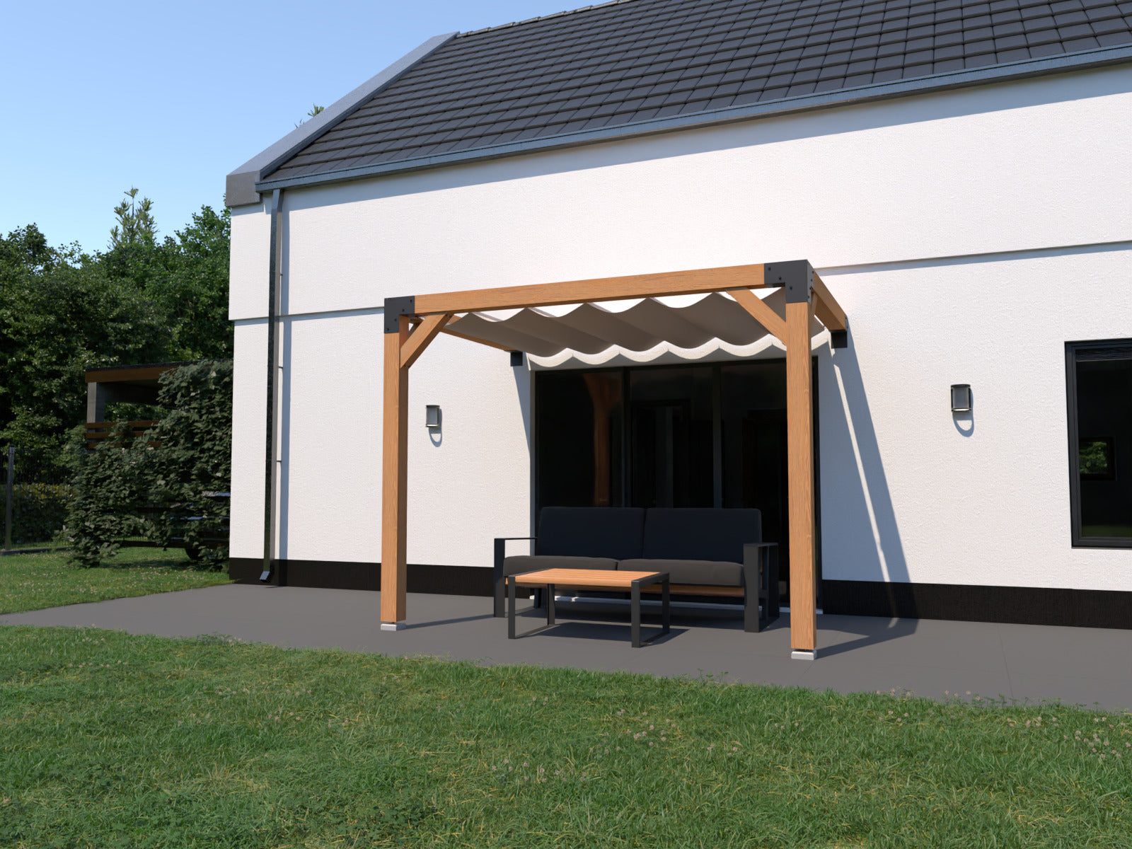 Not For Sale - Pergola with Harmonica Shade Cloth (Image Logic) - Rijpex