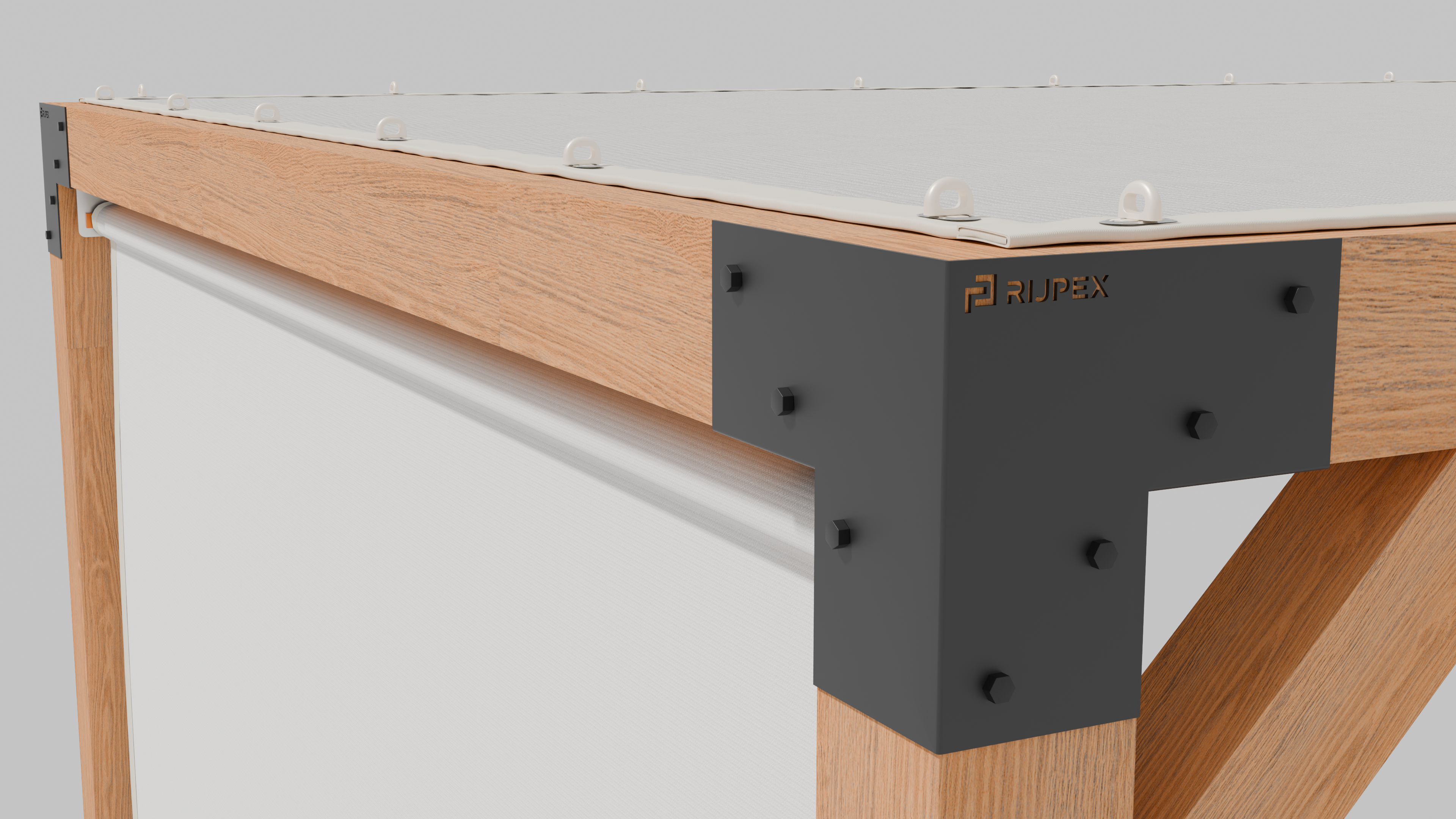 Buiten Rolgordijn HDPE – Schaduwdoek Zijwand Pergola - Rijpex