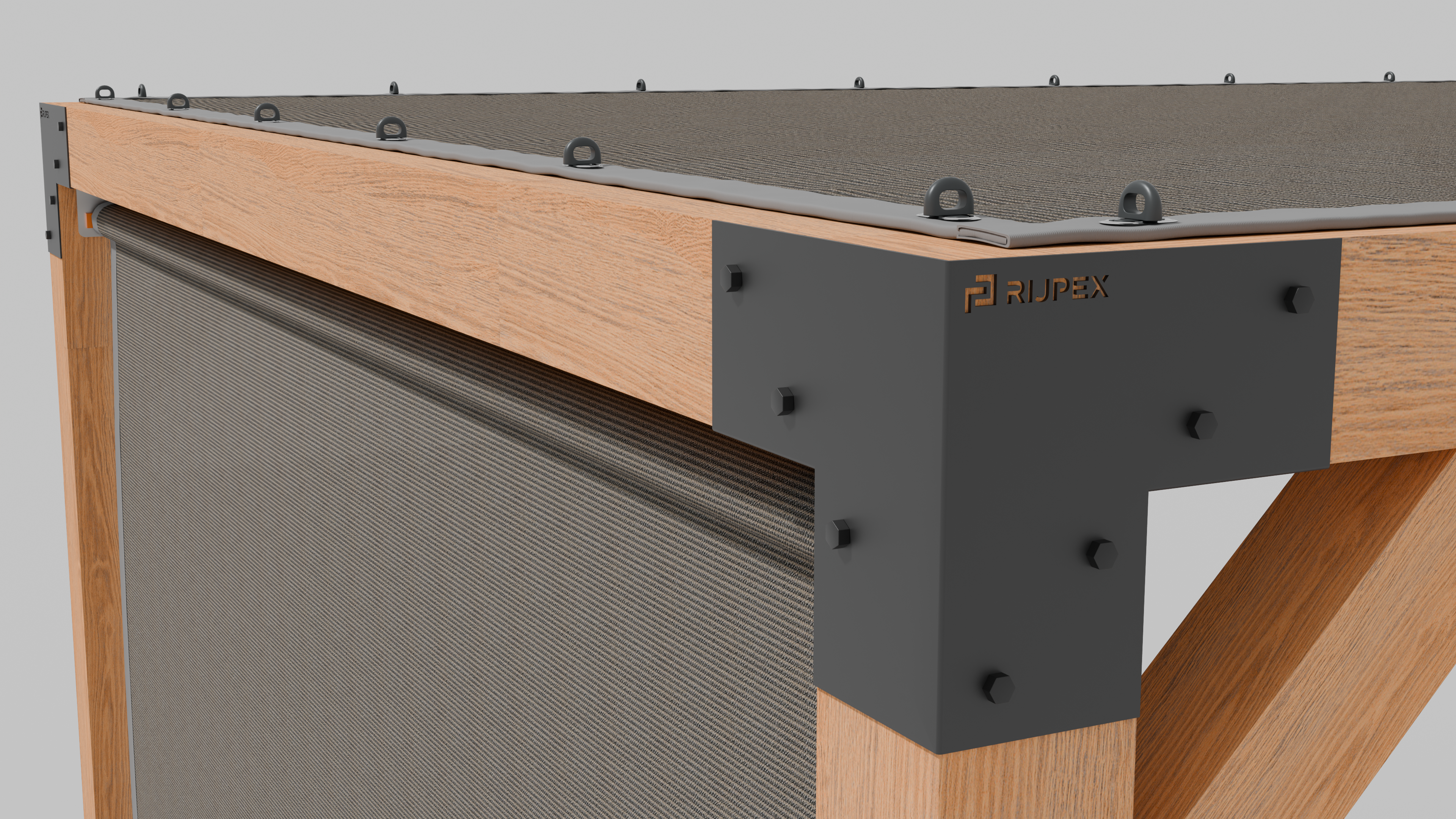 Buiten Rolgordijn HDPE – Schaduwdoek Zijwand Pergola - Rijpex
