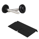 Binnen/Buiten hoek daktrim 40x40cm aluminium | Zwart - Rijpex