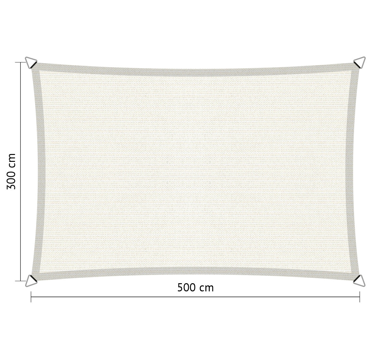 Rechthoekige schaduwdoek - Rijpex