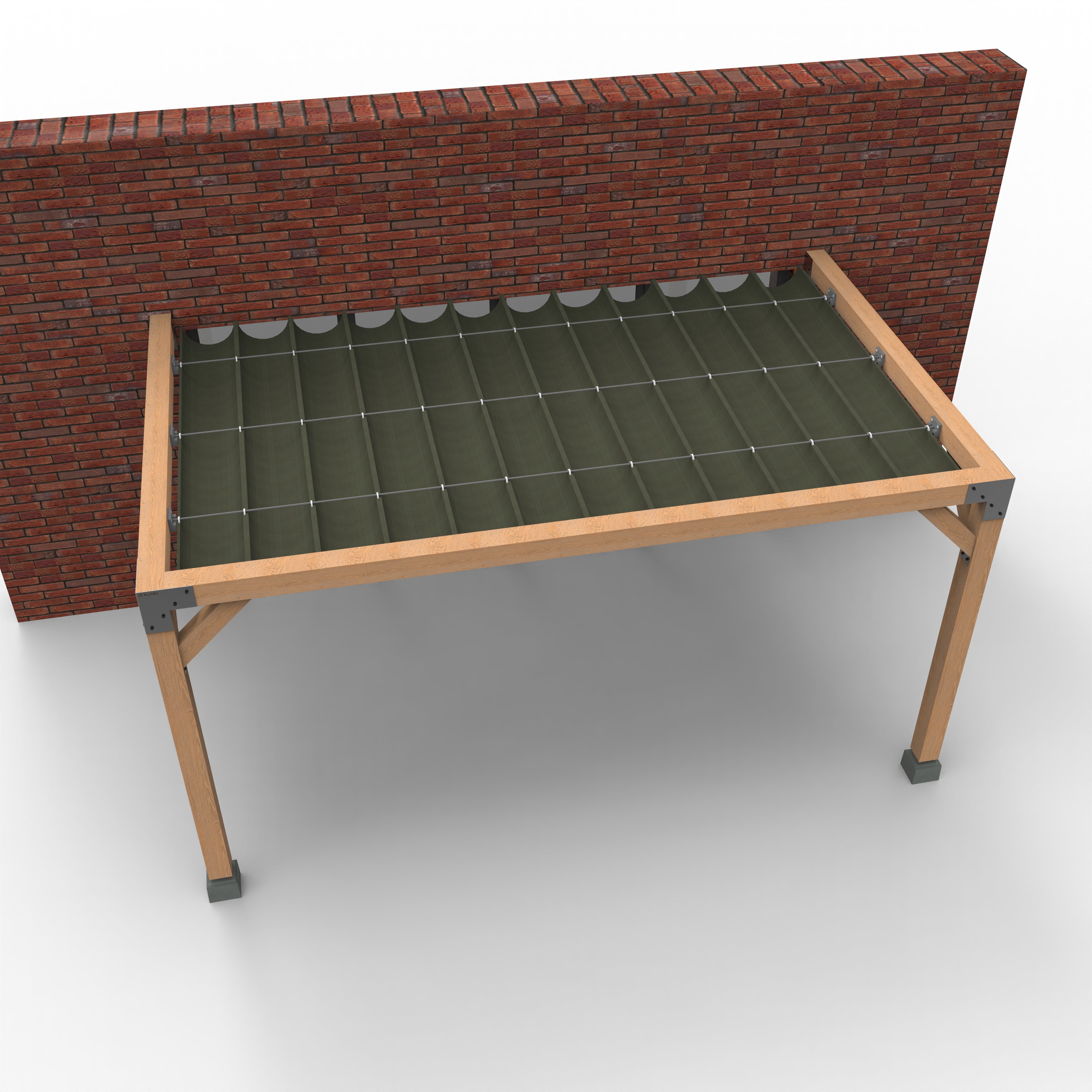 Muur Pergola Hout Pakket | Paaldikte 15x15cm | Harmonicadoek - Rijpex