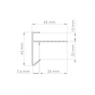 Daktrim aluminium 2,5m | Brute - Rijpex